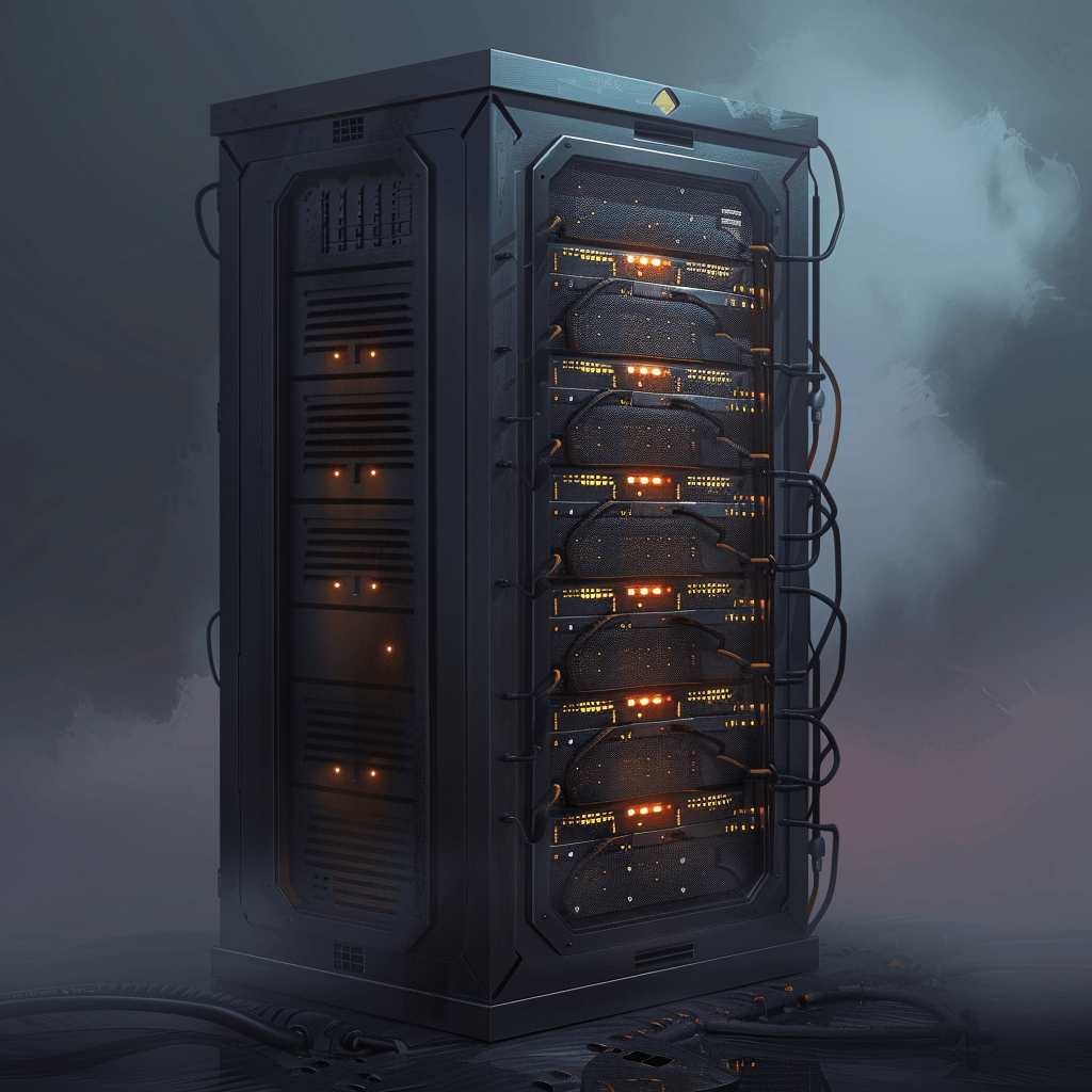 A single server rack.