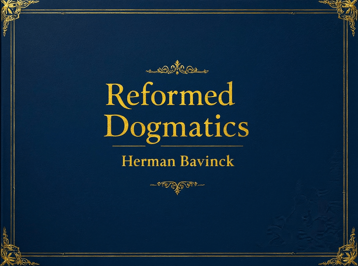 A blue book cover that says Reformed Dogmatics.