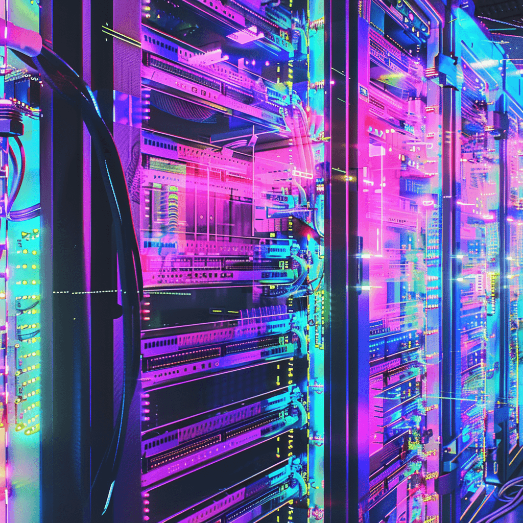 Digital art of a server.