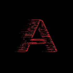 A digital letter A.